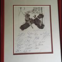 Quadro autografato Alleghe hockey