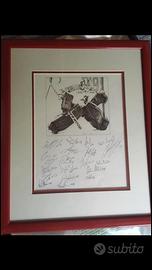 Quadro autografato Alleghe hockey