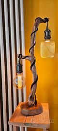 lampada in legno