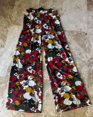 Pantalone donna ampio a fiori