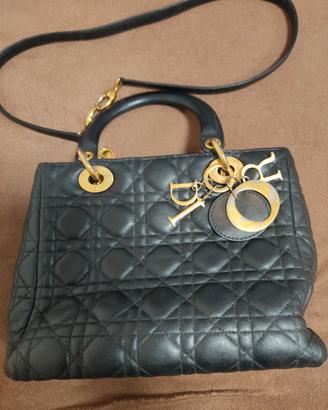 Borsa nera in pelle Christian Dior