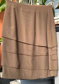 Gonna di seta a balze