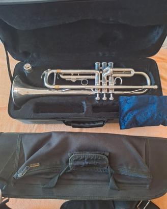 Tromba  Sib Yamaha 2335/bocc. Bach 3C, 2 custodie