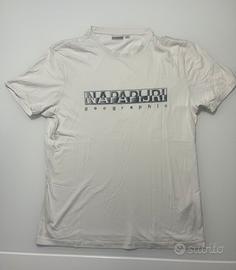 T-shirt Napapijri bianca uomo – Logo frontale