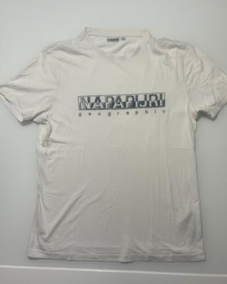 T-shirt Napapijri bianca uomo – Logo frontale