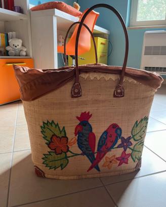 Borsa mare artigianale in vimini