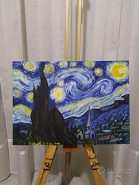 Quadro la notte stellata Van Gogh Olio Tela d auto