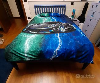 Letto una piazza e mezzo con materasso come nuovo