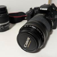 Canon EOS 550D + 2 obiettivi + borsa ecc.