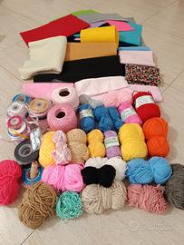 lana pannolenci feltro nastrini pompon