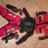 tuta+protezioni moto/quad bambino