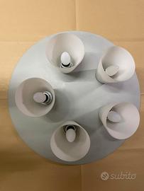 Lampadario grigio/argentato