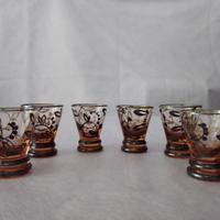 Set di bicchierini da shot/ rosolio anni 30