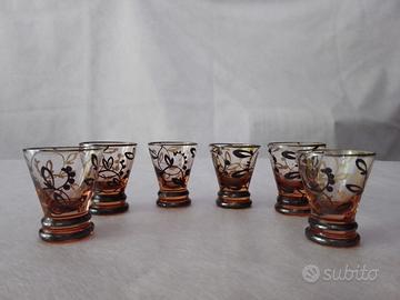 Set di bicchierini da shot/ rosolio anni 30