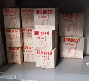 graffette con chiodo d'acciaio temperato 22/16/13