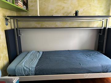 Letto a scomparsa + scrivania Clei mod. Cabrio-in