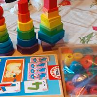 3 giochi in legno e Melissa & Doung