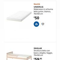 Lettino Ikea + materasso