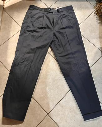 Pantaloni di cotone grigio scuro elegante