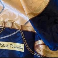 Foulard in seta blu di balestra 100% seta