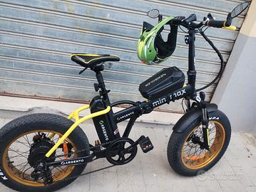 e-bike argento minimax nuova + accessori + casco 