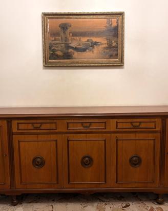 Credenza d’epoca a quatrro ante con cassetti