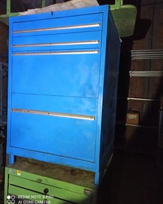 CASSETTIERA BLU DA OFFICINA