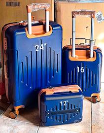 Set 3 valigie rigide  24" 16" 12" ABS 4 ruote 360°