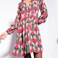 Pinko- abito/vedtito modello Giada rosa verde XS