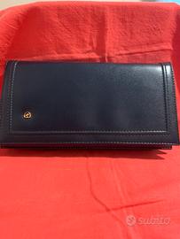 Borsa a tracolla blu navy in pelle - Made in Italy