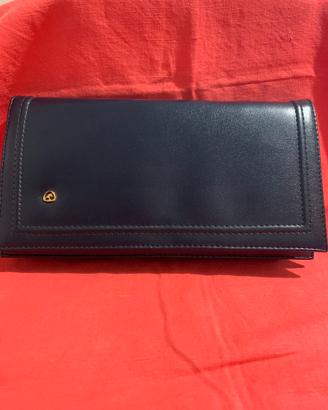 Borsa a tracolla blu navy in pelle - Made in Italy