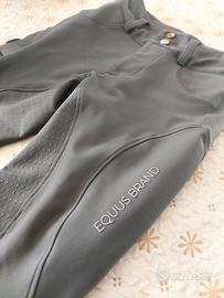 Pantaloni equitazione Equus Brand XS Grigio scuro