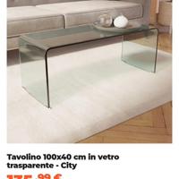 Tavolino vetro