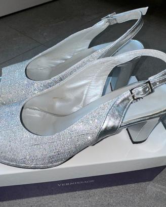 Scarpe eleganti donna argento Vernissage 38