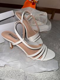 Sandali con tacco bianchi