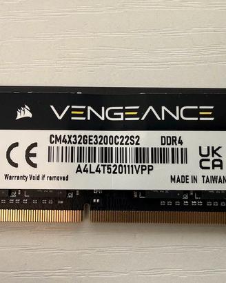 2x Corsair Vengeance 32GB DDR4 3200 SO-DIMM CL22