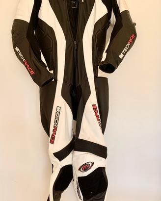 Tuta moto intera professionale,Vera pelle