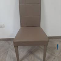 Sei sedie per soggiorno in ecopelle