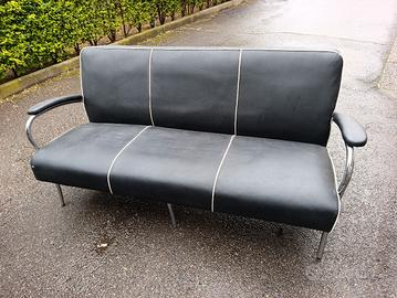 salotto pelle modernariato americano anni 30/40
