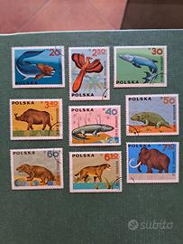 Francobolli Polonia 1966 Animali Preistorici