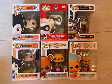 Lotto 6 funko pop originali mai aperti