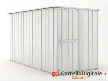 deposito attrezzi giardino 175x307cm 5,4mq bianco