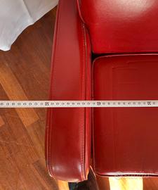 Mini poltrona pelle rossa