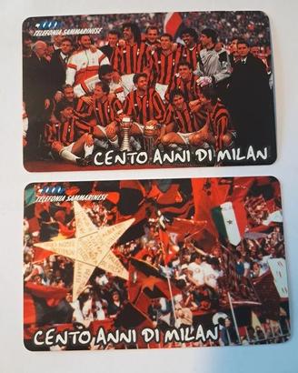 2 Schede Telefoniche AC Milan