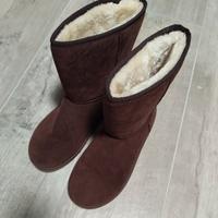 Stivali in  camoscio marrone imbottiti