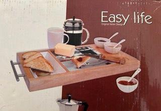 Vassoio da colazione Easy Life in legno con manici