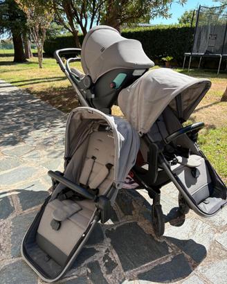 Passeggino Peg Perego Gemellare Ypsi grigio