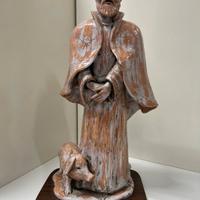 SCULTURA SANT'ANTONIO ABATE CERAMICHE FAENZA