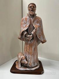 SCULTURA SANT'ANTONIO ABATE CERAMICHE FAENZA