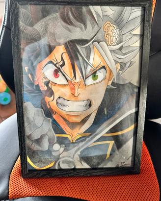 Disegno fatto a mano asta di black clover